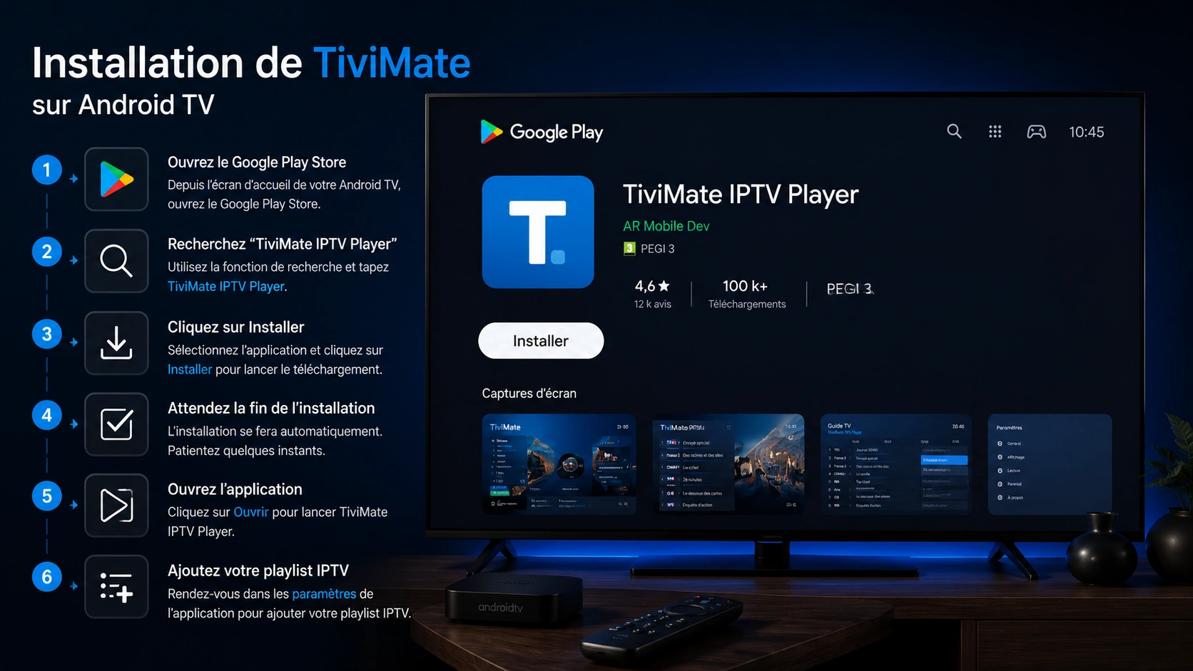 Installation de TiviMate IPTV Player sur Android TV