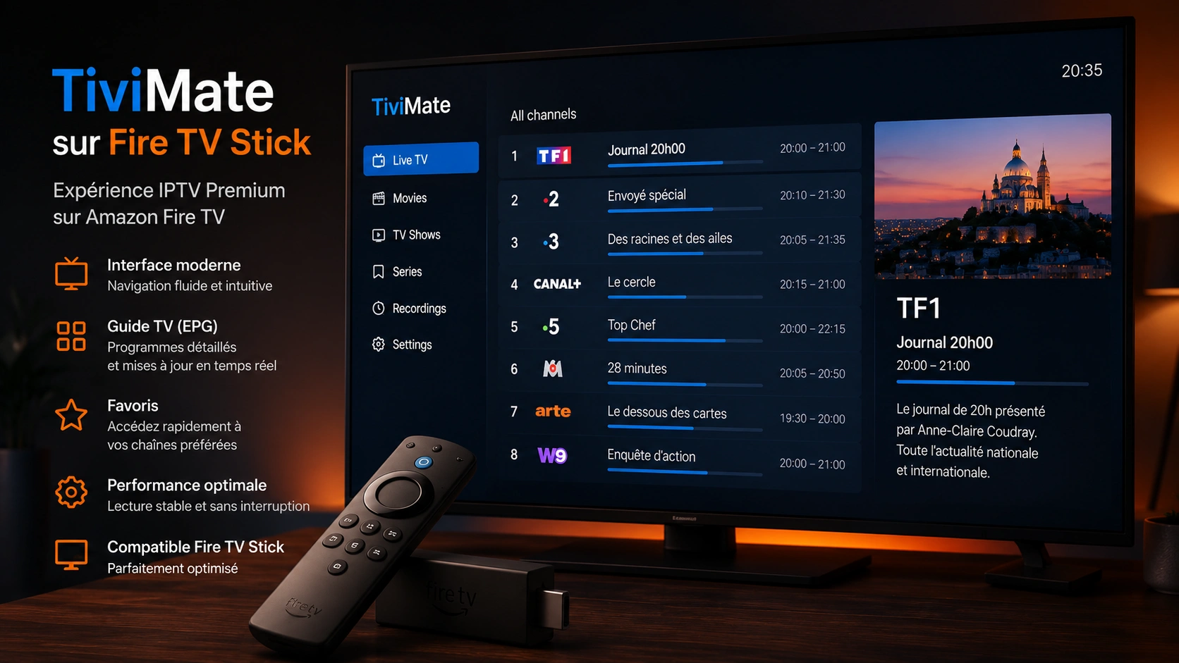 TiviMate IPTV Player sur Amazon Fire TV Stick