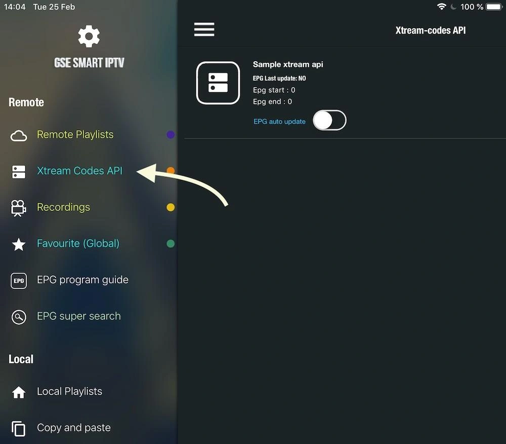 Configuration IPTV Samsung Smart TV Xtream Codes API