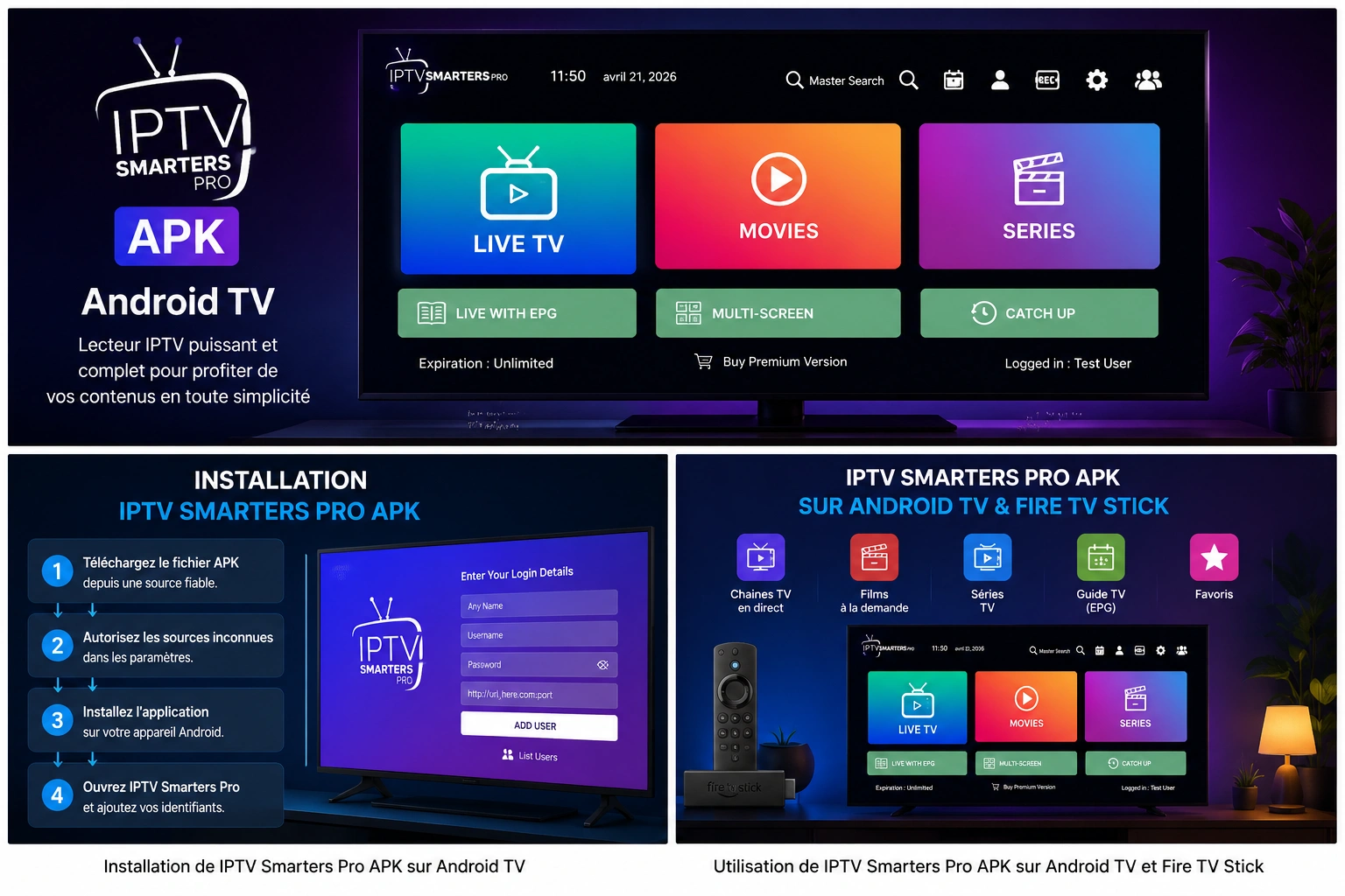 IPTV Smarters Pro APK sur Android TV