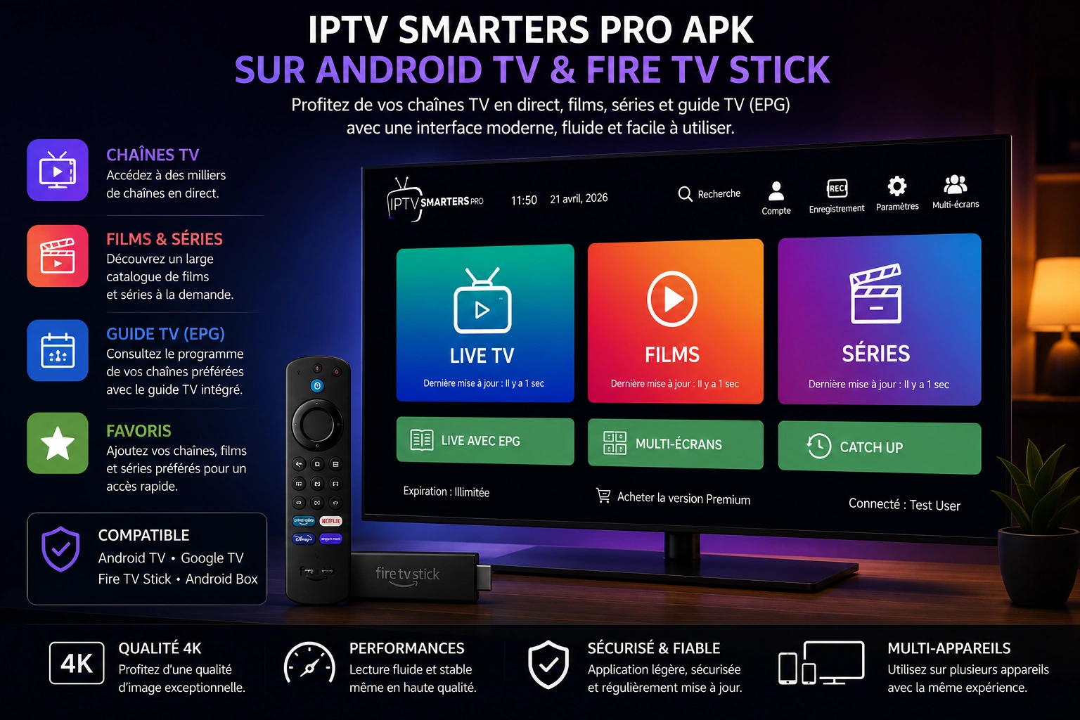 IPTV Smarters Pro APK sur Android TV