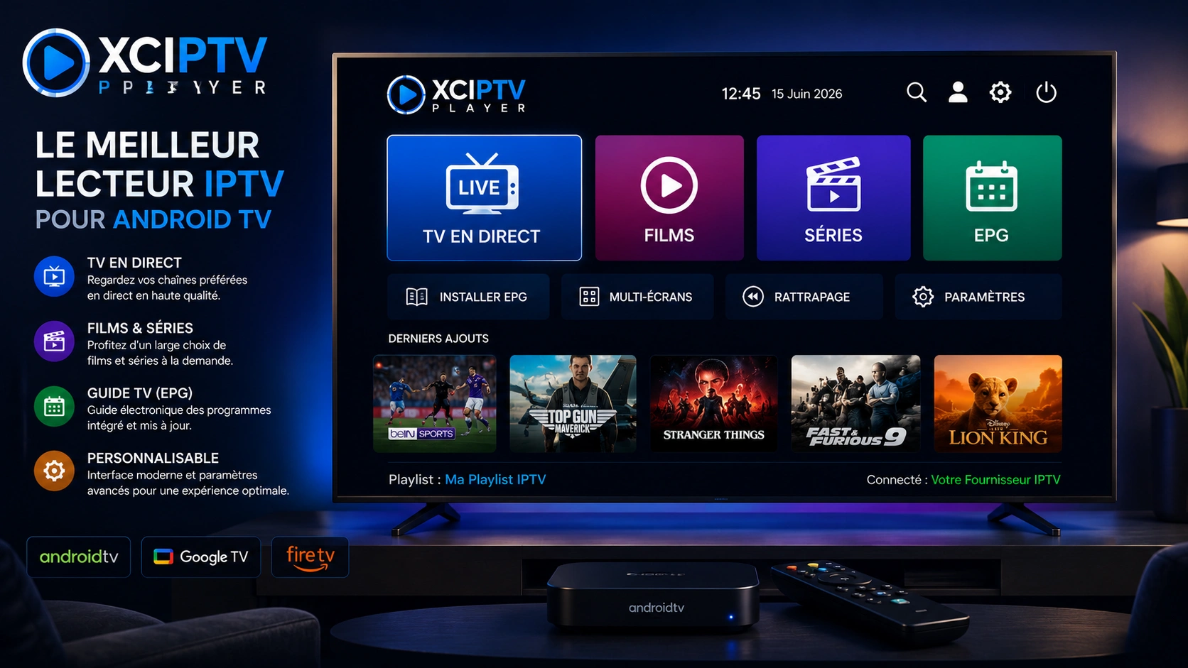 XCIPTV Player sur Android TV