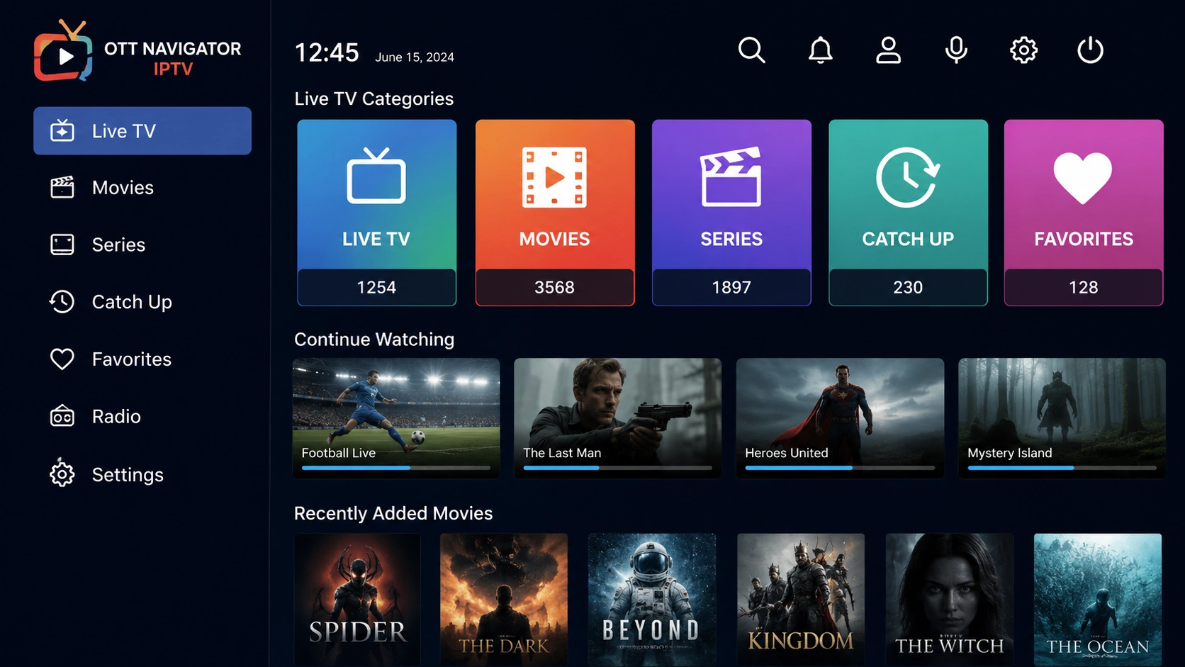 OTT Navigator IPTV Player sur Android TV