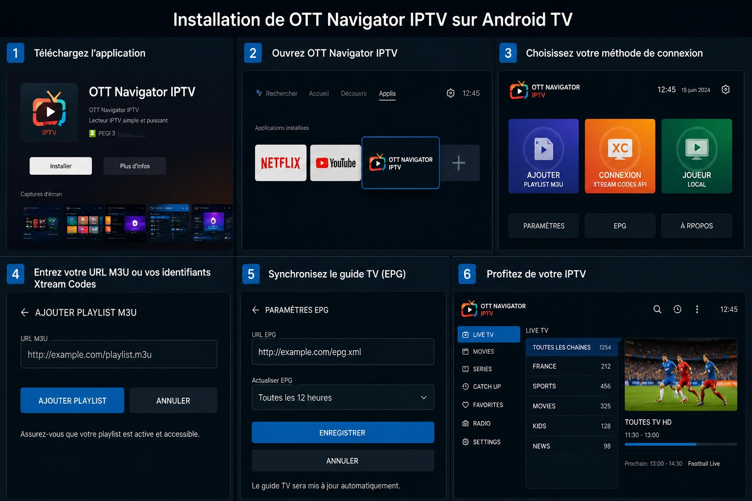 Installation de OTT Navigator IPTV sur Android TV