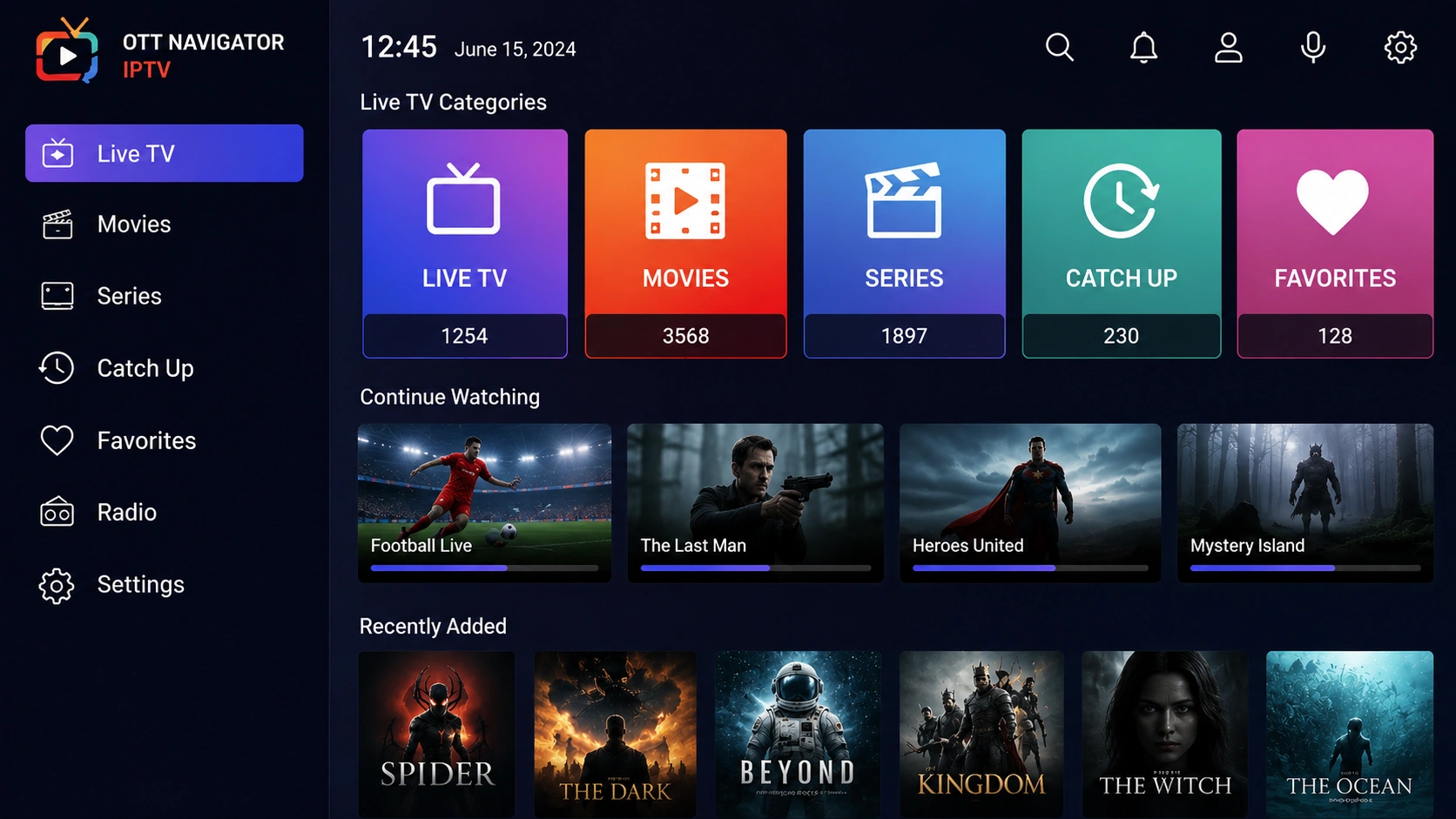 OTT Navigator IPTV sur Android TV