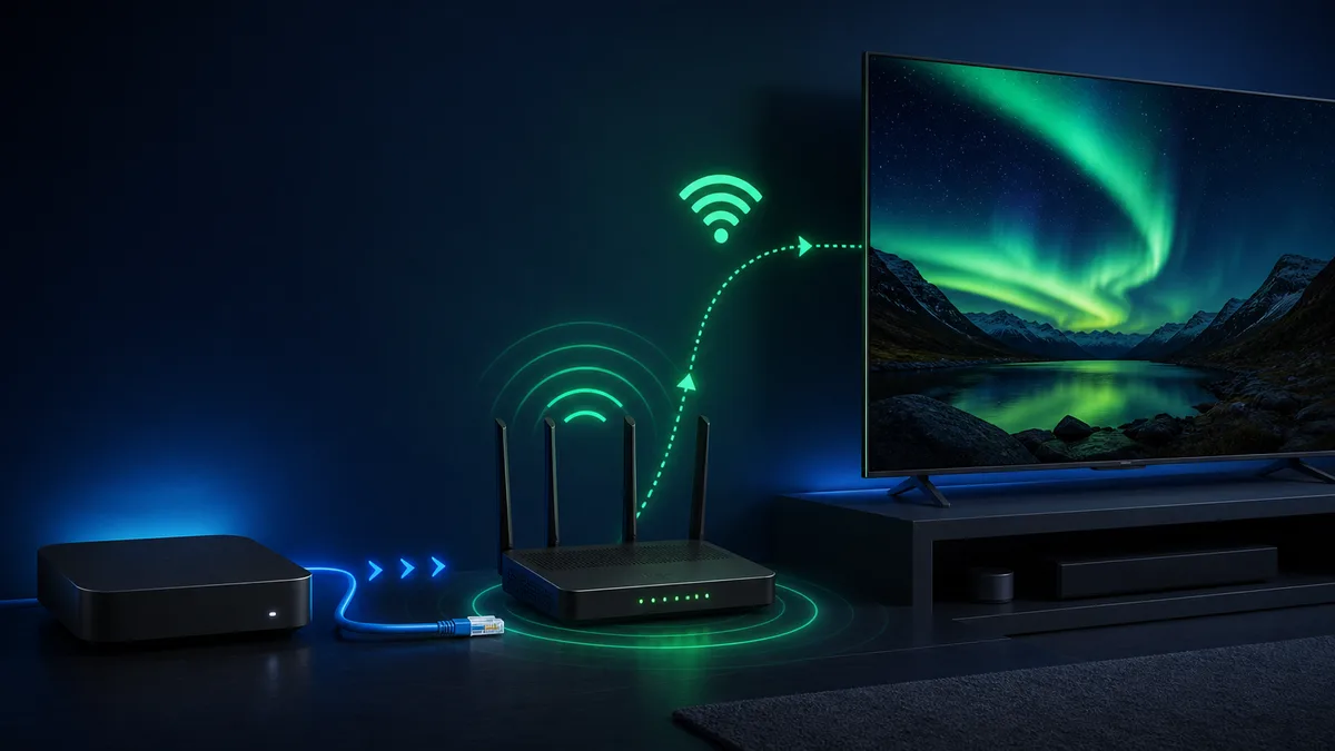 Réseau Ethernet et Wi-Fi optimisé pour Nvidia Shield TV