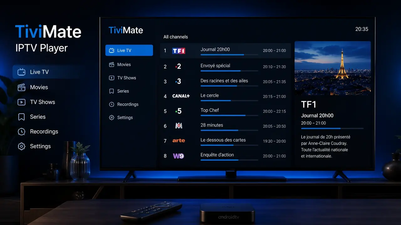 Installer et configurer TiviMate IPTV Player